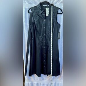 New York & Company SL Button Down Black Fall Dress; NWT; M